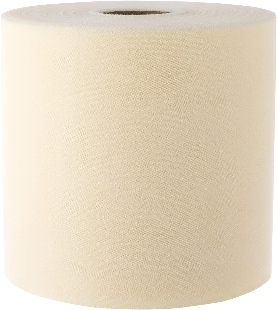 Tulle Fabric Roll, 6” by 200 Yards (600FT) Tulle Organza Fabric Spool for DIY Tutu Skirt Baby Shower Decor Wedding Backdrop Crafts Birthday Party Supplies (Ivory)