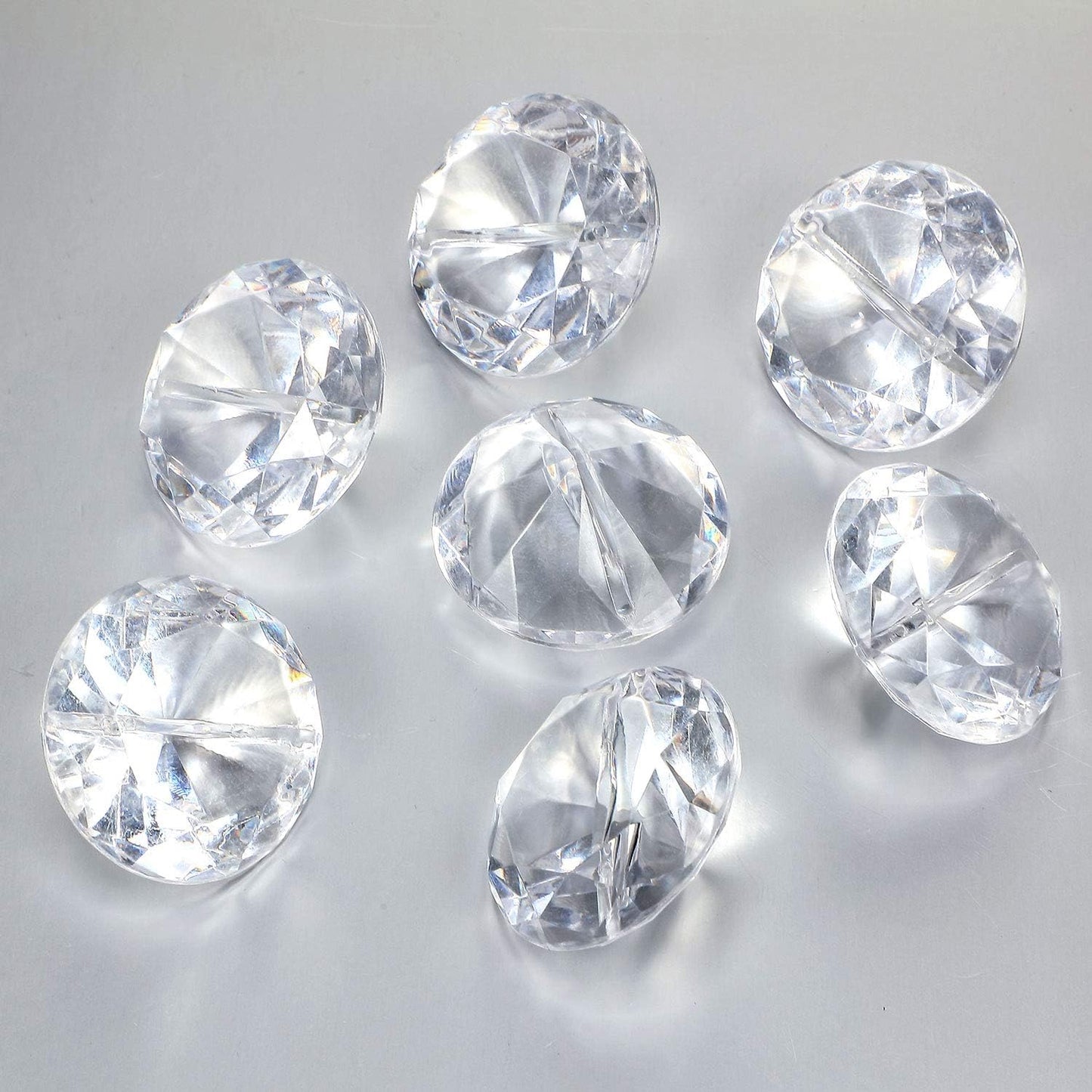 Boao 24 Pack Diamond Place Card Holders Acrylic Table Number Holder Card Stands Crystal Diamond Party Decorations Favor for Weddings Home Table(Clear)