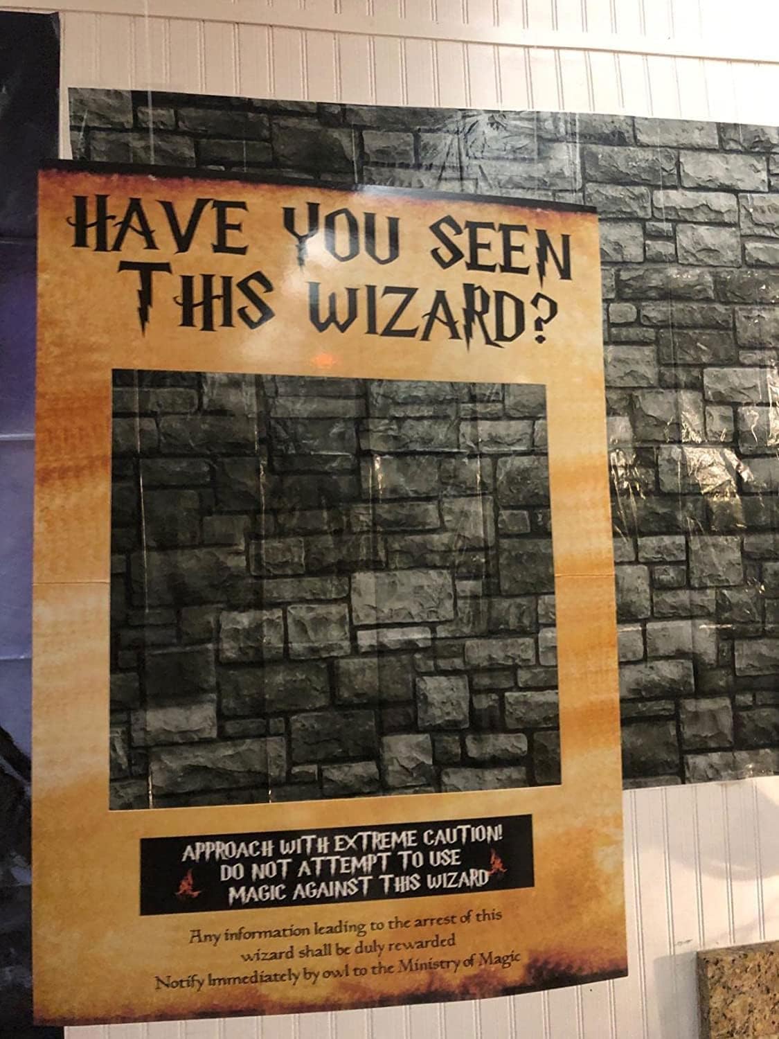 LaVenty Have You Seen This Wizard Photo Booth Prop Wizard Inspired Photo Booth Frame Wizard Birthday Party Photo Booth Props for Wizard Theme Party Decorations