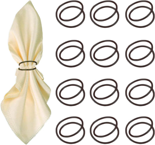 Black Napkin Rings - 12 PCS Metal Spiral Napkin Rings(Spiral) Napkin Holders Buckles for Family Dinner, Wedding, Party,Table Decorations