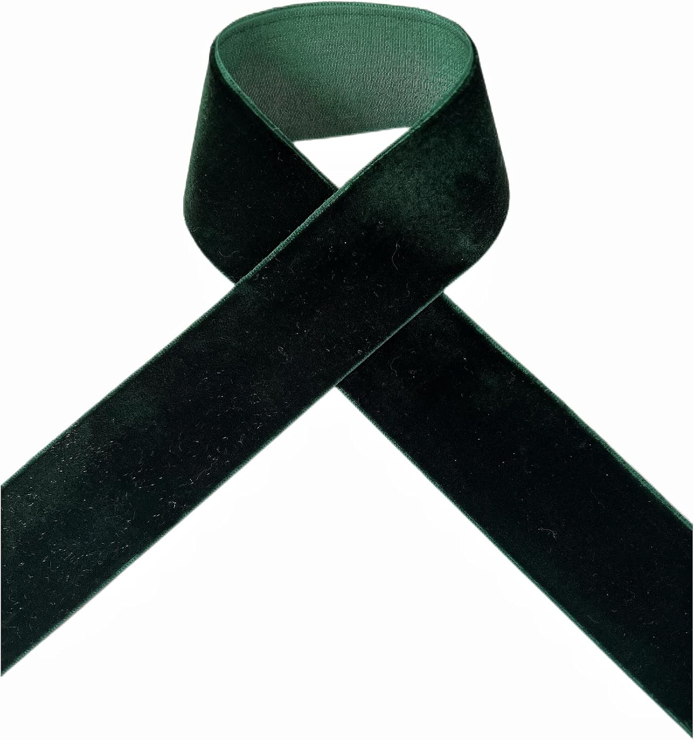 Hunter Green Velvet Ribbon, 1 1/2-Inch by 25-Yard Spool