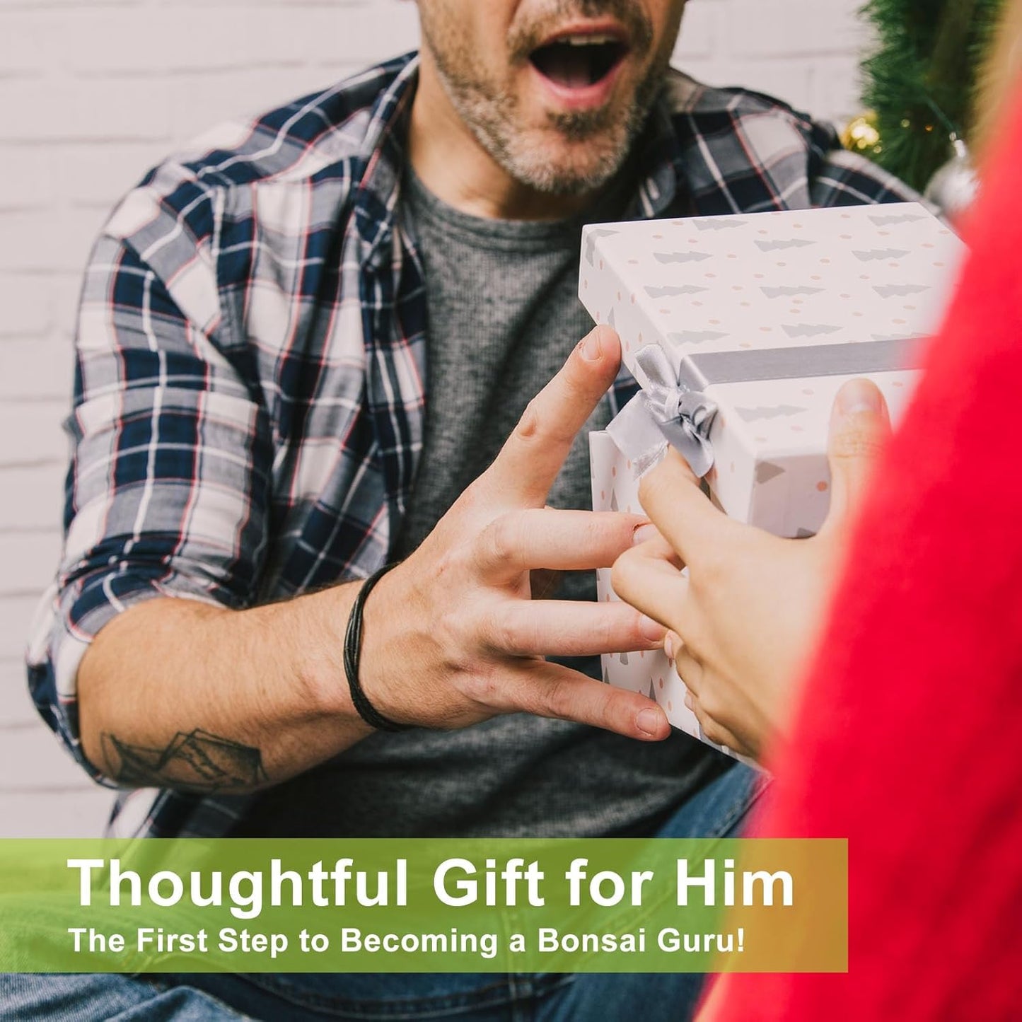 Bonsai Tree Kit with 4 Types of Seeds, Organic Coco Coir Bricks, Bonsai Pot, Plant Markers, Bonsai Tools, Bonsai Starter Kit with Japanese Style Wooden Gift Box, DIY Growing Kit, Cool Gifts for Men