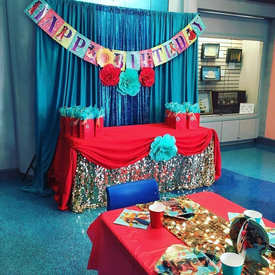 8ft x 8ft Aqua Blue Sequin Backdrop Curtain Sparkle Photo Backdrop for Wedding Birthday Baby Shower Wall Decorations