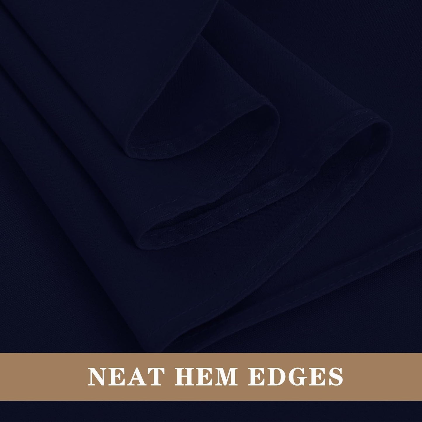 Fitable 6 Pack Navy Round Tablecloths - 120 Inches in Diameter - Stain Resistant and Washable Table Clothes, Polyester Fabric Table Covers for Wedding, Party, Banquet, Formal Events