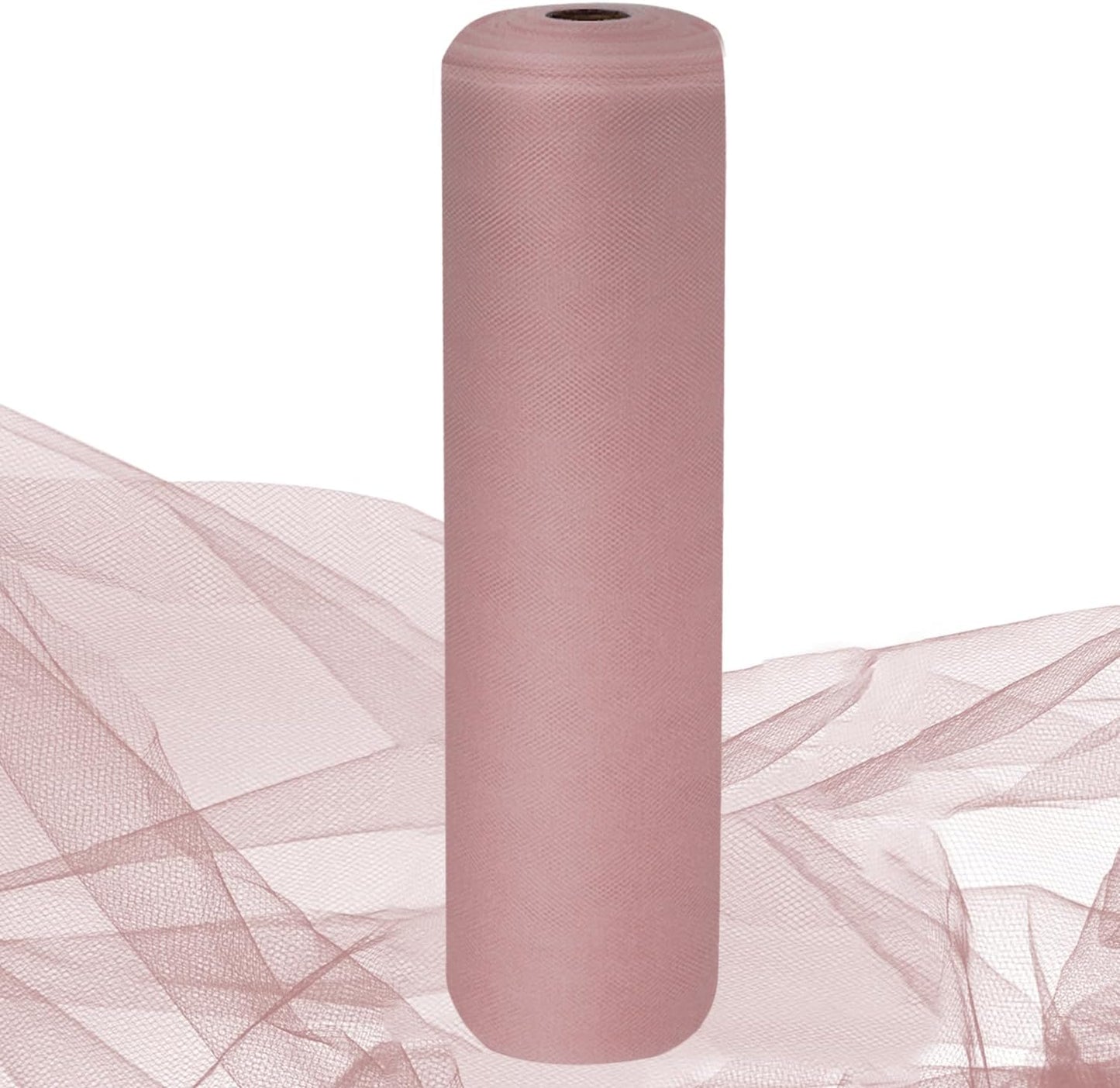 Dusty Rose Tulle Fabric Rolls 54 Inch by 10 Yards Fabric Tulle Bolt for Wedding Decorations DIY Tutu Baby Shower Table Skirt Birthday Party Craft Supplies