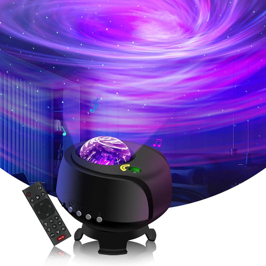 The Largest Coverage Area Galaxy Lights Projector 2.0, FLITI Star Projector, with Changing Nebula and Galaxy Shapes Galaxy Night Light