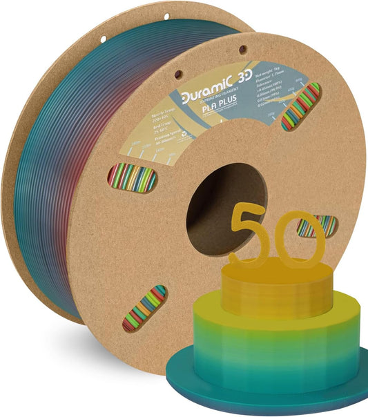 PLA Plus Filament 1.75mm Rainbow Tougher and Stronger Dimensional Accuracy Probability +/- 0.02mm