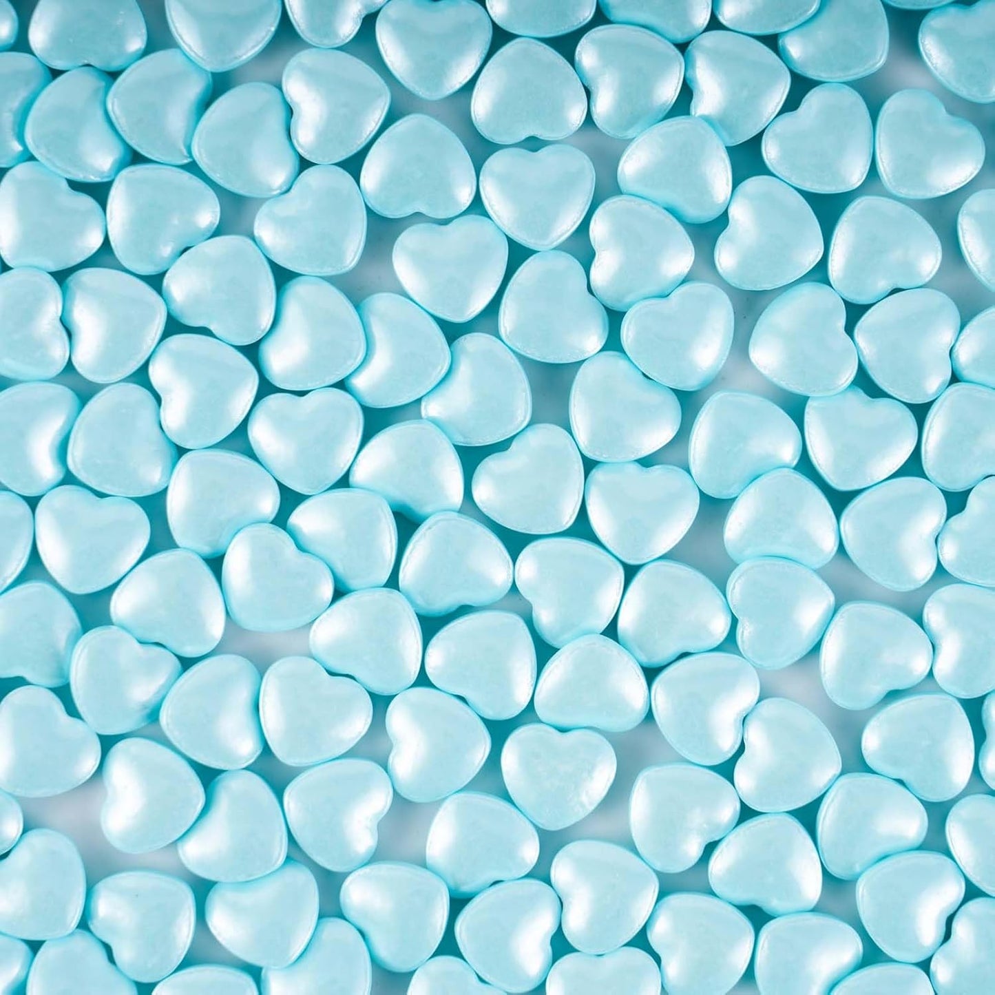 Kasvan Blue Heart Shapes Sprinkles - Edible Candy Pearls 130g/4.58 Oz, Mix Size, Baking Cake Decorations, Ice Cream Toppings and Cookie Decorating, Wedding Party Chirstmas Supplies (Blue)