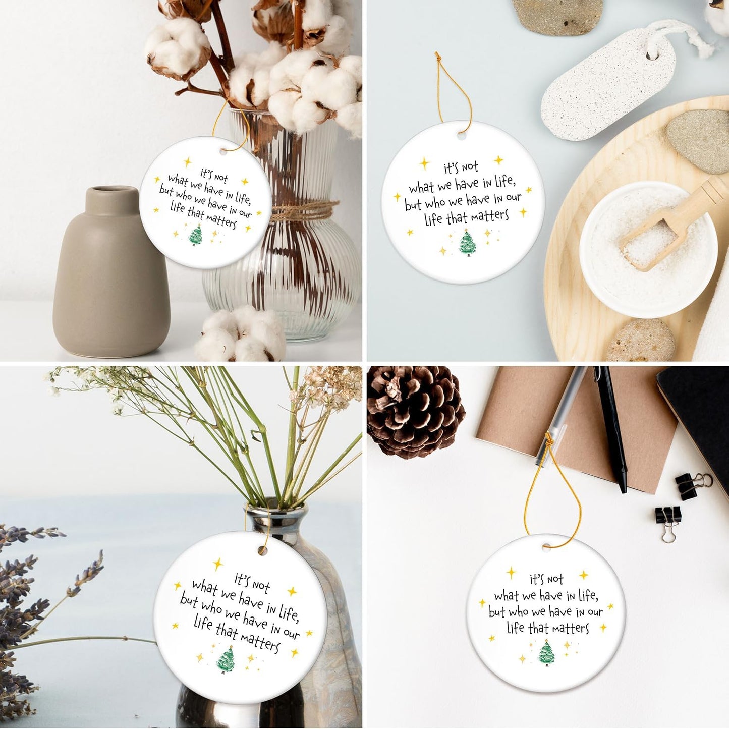 HEXMOZ Friendship Ornament - Best Friend Christmas Ornament - Friendship Gifts for Women, Best Friend, Bestie, BFF, Soul Sister Keepsake - 2025 Christmas Ceramic Decoration