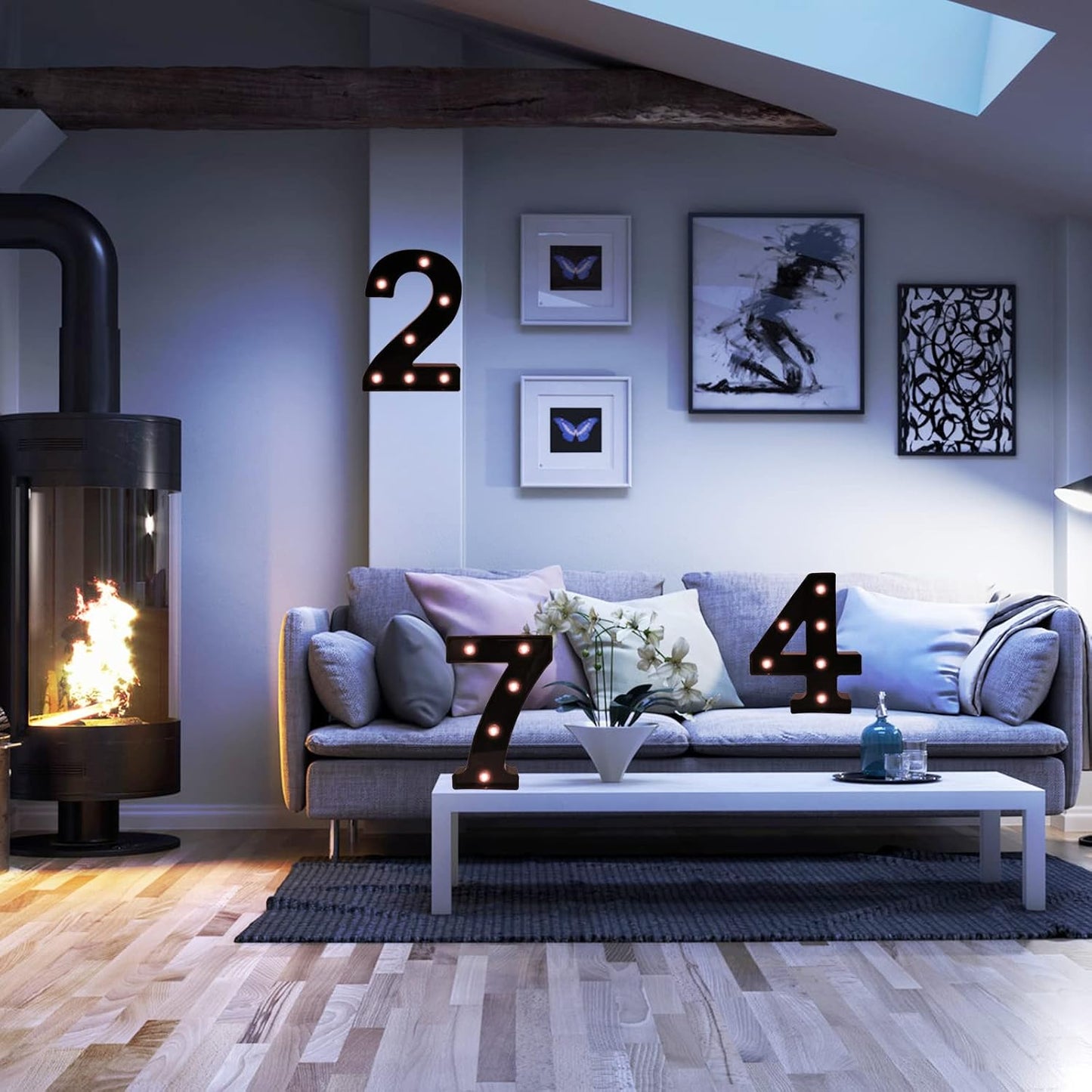 OYCBUZO Light Up Black Alphabet Marquee Number Sign LED Marquee Number Lights Sign for Night Light Home Bar Christmas Lamp Birthday Party Wedding Decoration 1