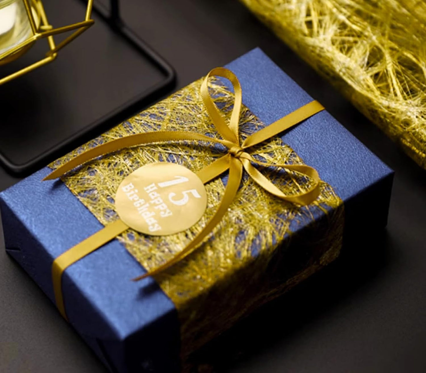 3/8" x 230 Yards Gold Satin Ribbon Single Faced Bulk Fabric Ribbons for Gift Wrapping, Crafting, Scrapbooking, Bows and Card Making