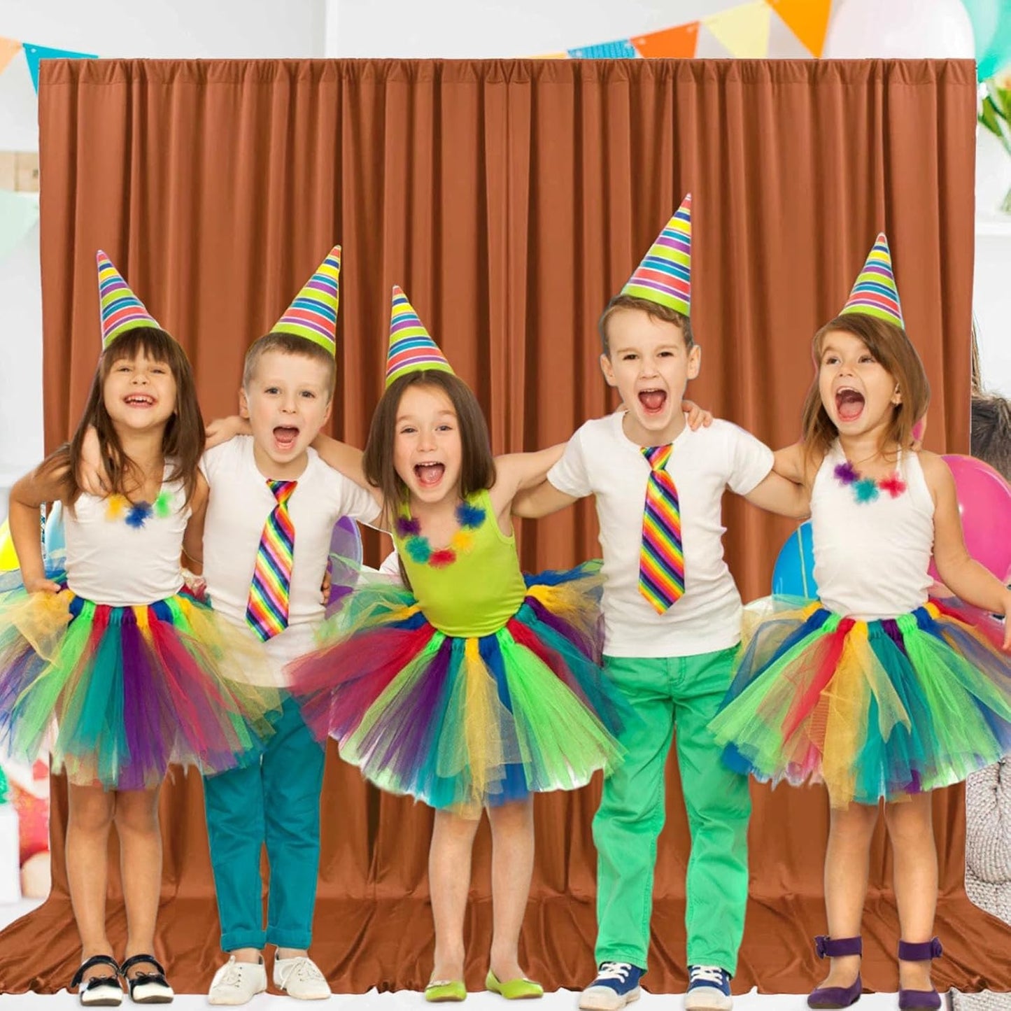 2 Panels Bronzer Backdrop Curtain, 10 x 7 Feet Background Curtains for Parties, Weddings, Baby Showers, Bachelorette Halloween, Christmas Birthday Party Photoshoot Backdrop Curtains Decorations