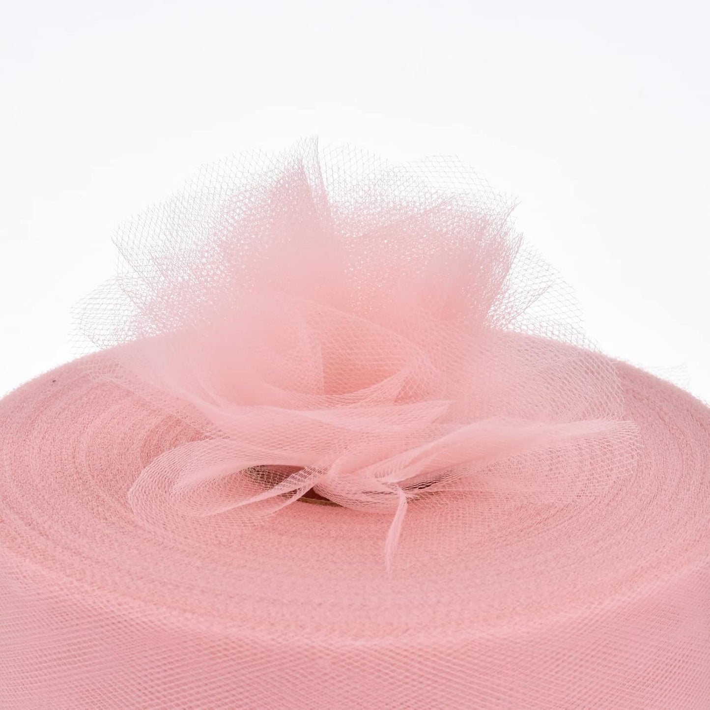 Tulle Fabric Roll, 6” by 200 Yards (600FT) Tulle Organza Fabric Spool for DIY Tutu Skirt Baby Shower Decor Wedding Backdrop Crafts Birthday Party Supplies(Rose Gold)