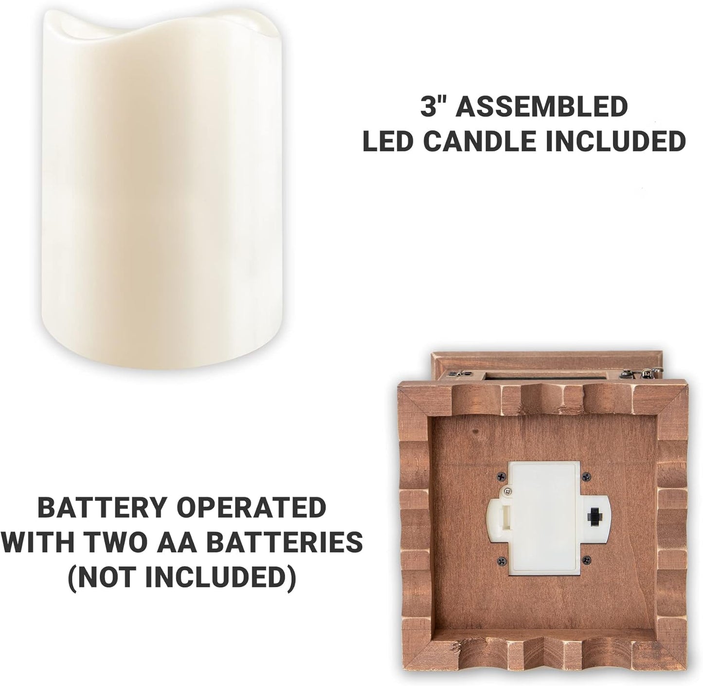 Let's Make Memories Personalized Memorial Lantern - Sympathy - Condolences - in Memory - LED Candle - Automatic Timer - Wood/Metal - in Our Hearts