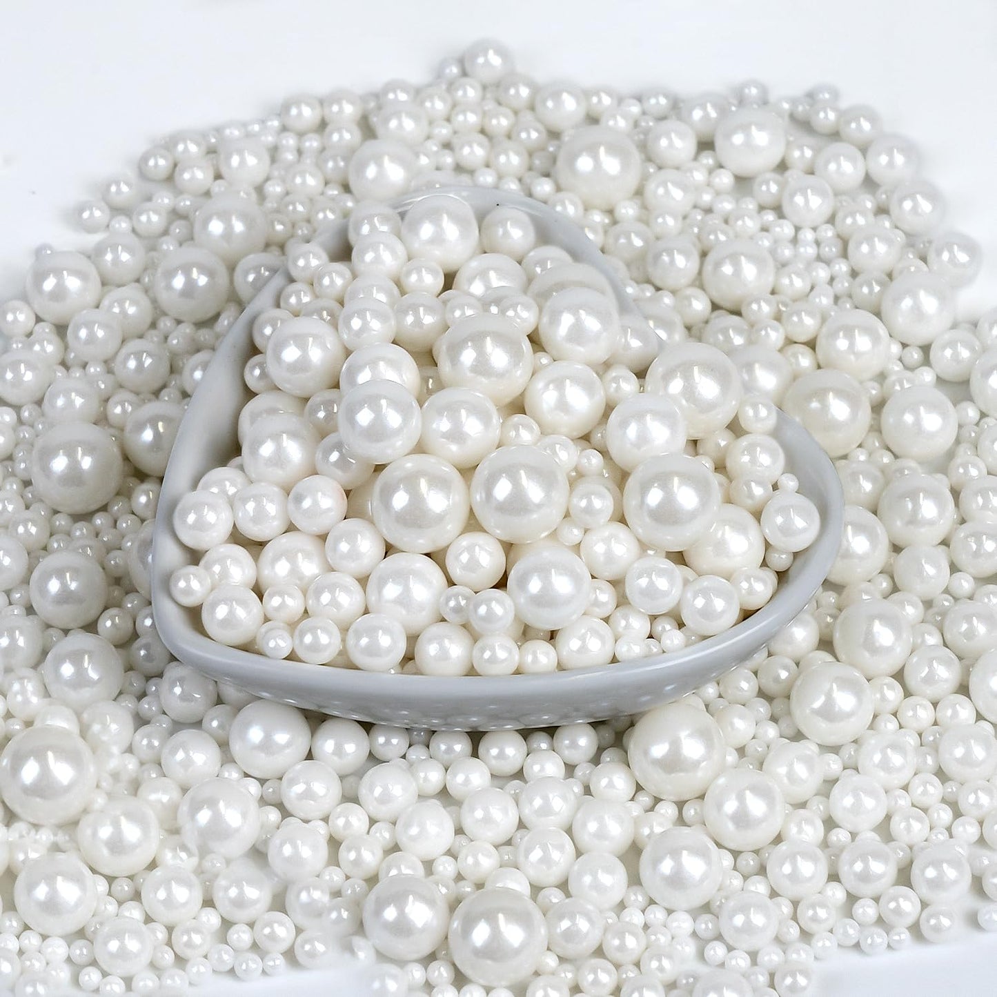 Edible Pearl, White Pearl Sprinkles for Cake Decorating, Cupcake Toppers, Cake Decorations, Ice Cream Toppings, Wedding Party Supplies, Halloween, Christmas, 180g/6.35oz