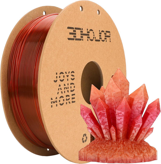 Transparent Multi Rainbow Color Change PLA 1.75mm 1KG 3D Printing Filament Crystal Rainbow PLA-Flame