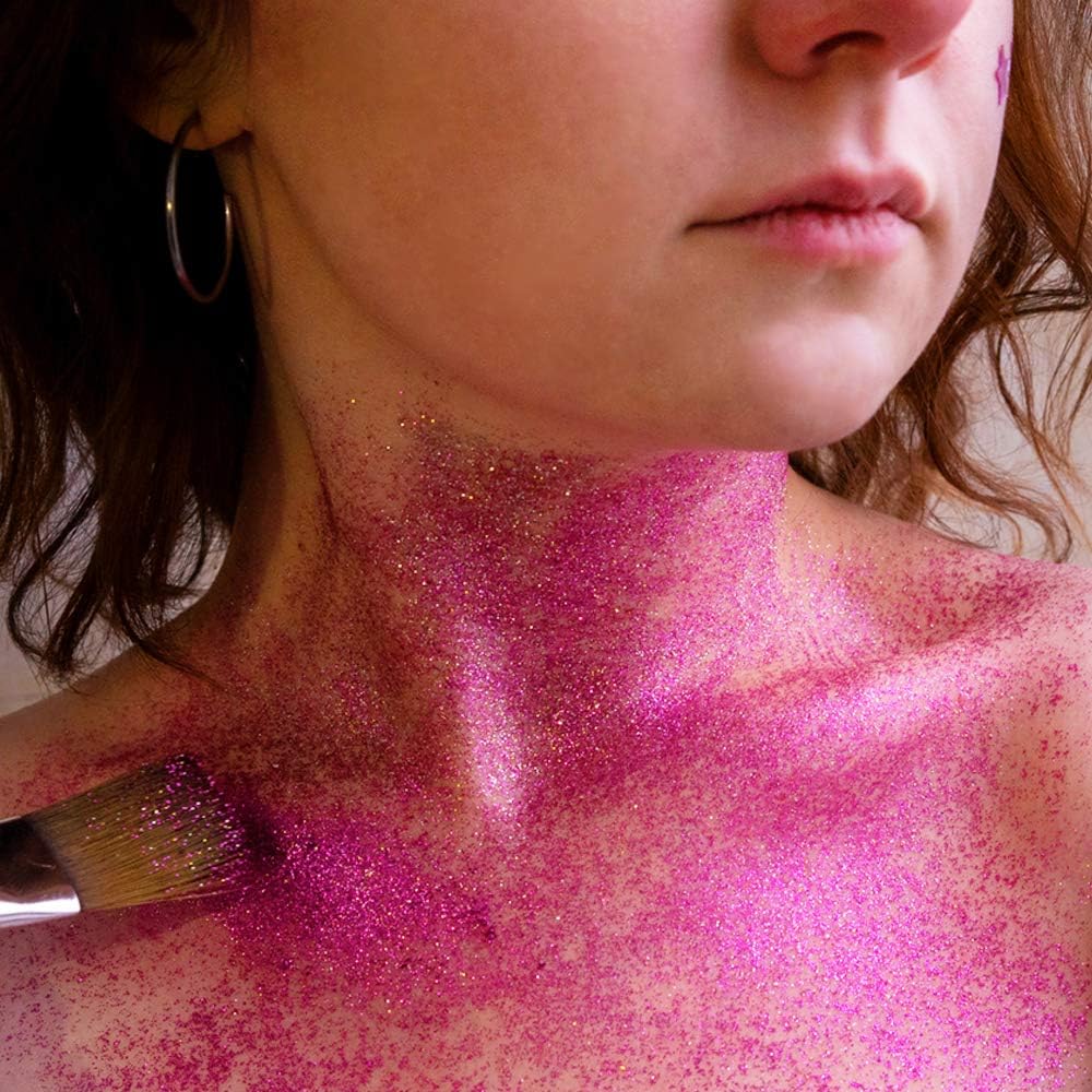 Hemway Eco Friendly Biodegradable Glitter 100g / 3.5oz Bio Cosmetic Safe Sparkle Vegan for Face, Eyeshadow, Body, Hair, Nail and Festival Makeup, Craft - Super Chunky (1/8" 0.125" 3mm) - Silver