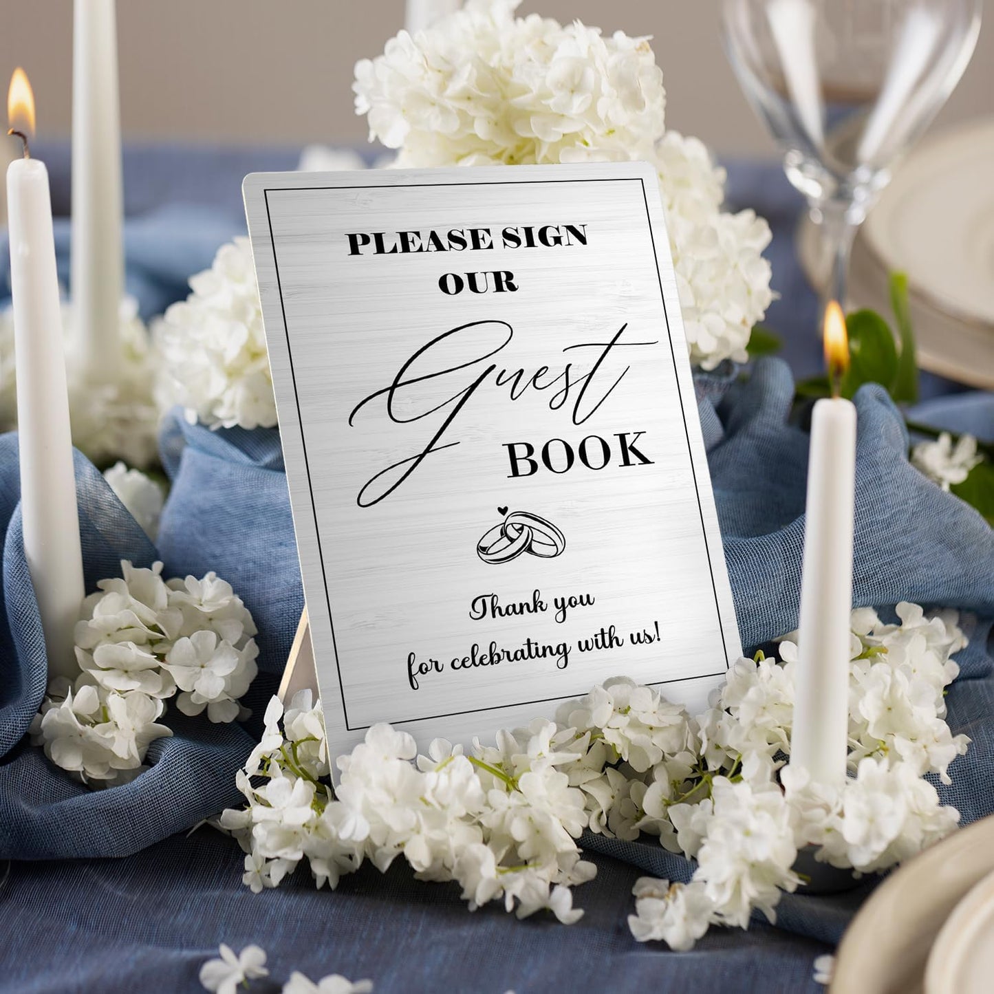 Wedding Guestbook Sign, Guestbook Wooden Sign Stand 5x7inch, Please Sign Our Guest Book Wedding Sign Stand, Wedding Signs for Reception, Wedding Table Decorations, Wedding Table Sign