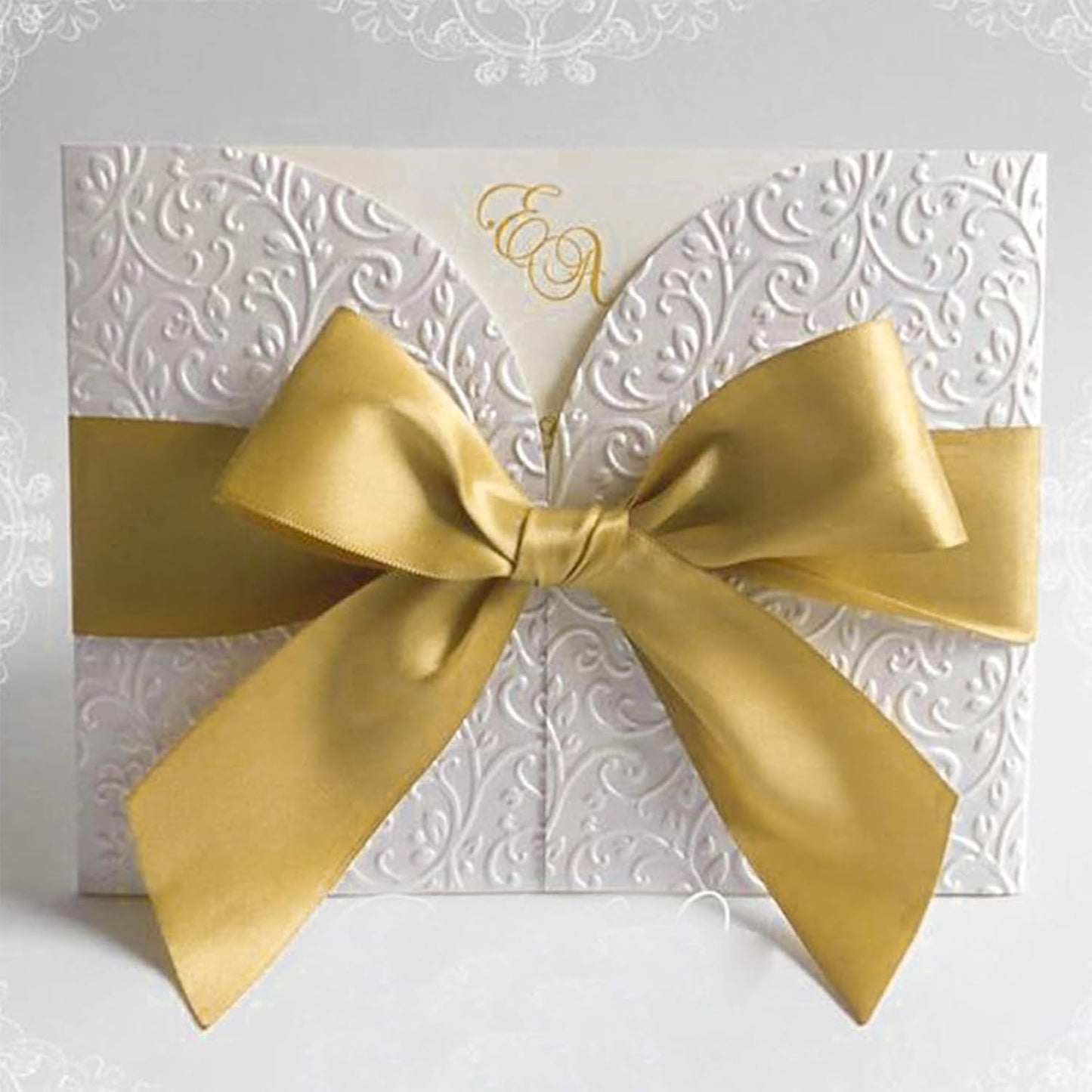 1" x 50 Yards Champaign Gold Satin Ribbon Single Faced Fabric Ribbons for Gift Wrapping, Crafting, Bows Making, Flower Bouquet, Wedding, Home Decor