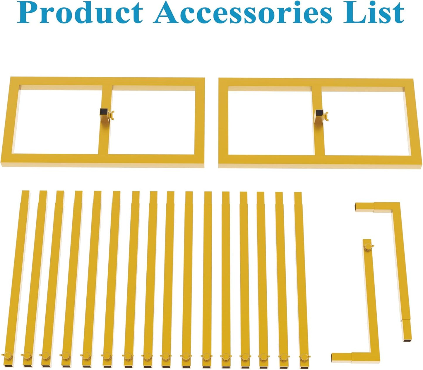 Fomcet 6.6FT x 10FT Backdrop Stand Heavy Duty with Base Gold Pipe and Drape Square Backdrop Stand Adjustable Portable Metal Arch Frame for Wedding Baby Shower Birthday Parties Banquet Decorations