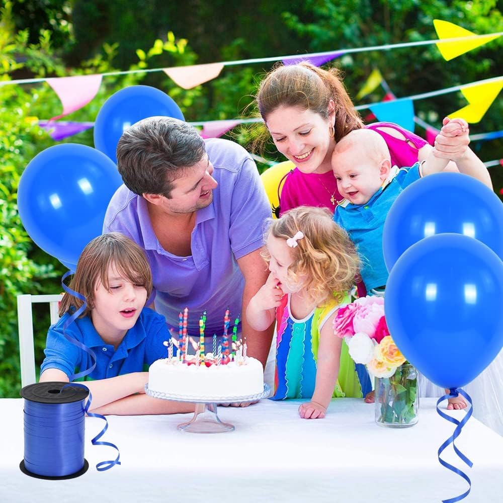 TONIFUL 500 Yards Curling Ribbon-Balloon Ribbon-Balloon String for Art&Craft Decor,Gift Wrapping,Ribbons and Bows for Christmas New Year Birthday Gifts (Blue)