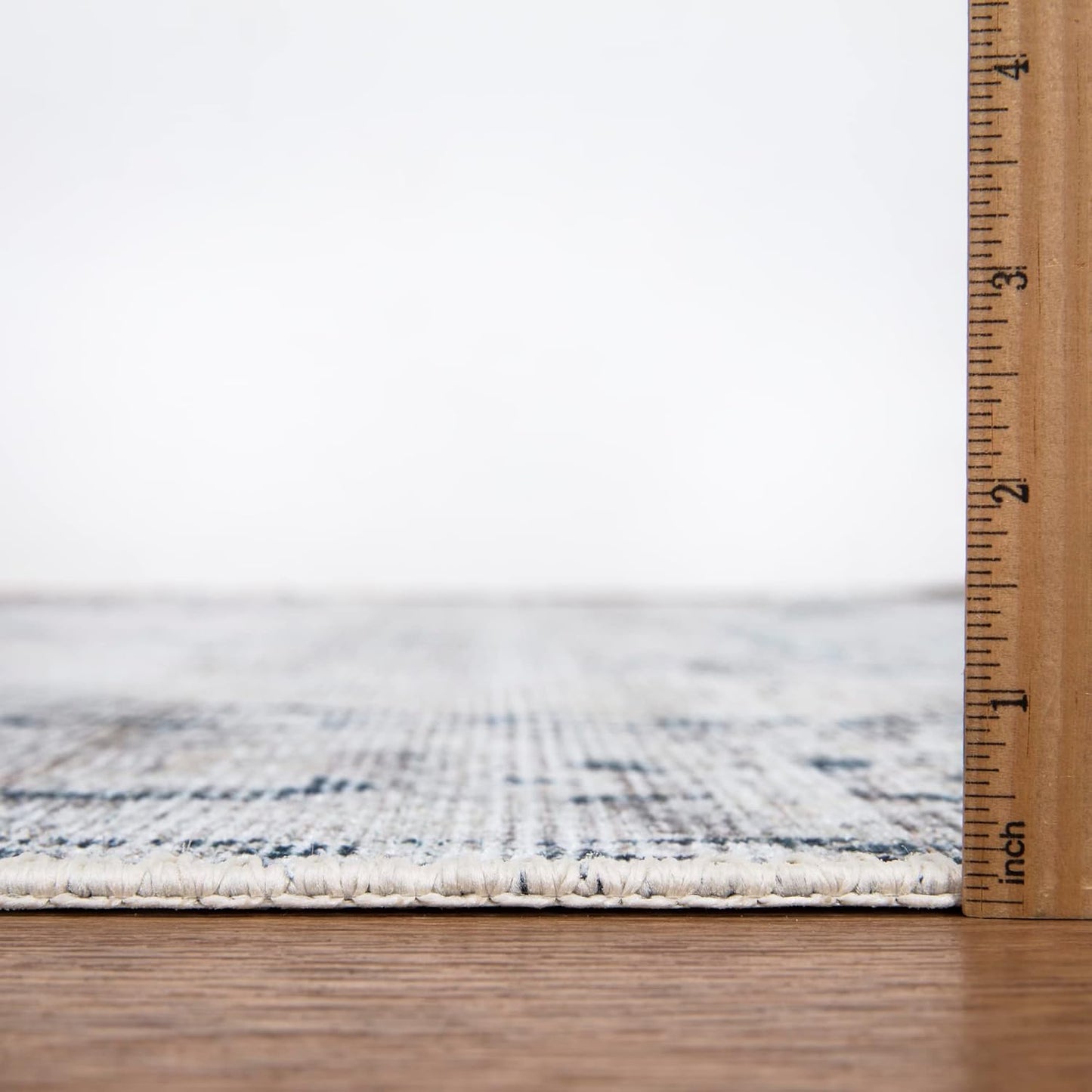 Bloom Rugs Washable Non-Slip 10 ft Runner - Teal/Beige Traditional Runner for Entryway, Hallway, Bathroom, and Kitchen - Exact Size: 2.5' x 10'