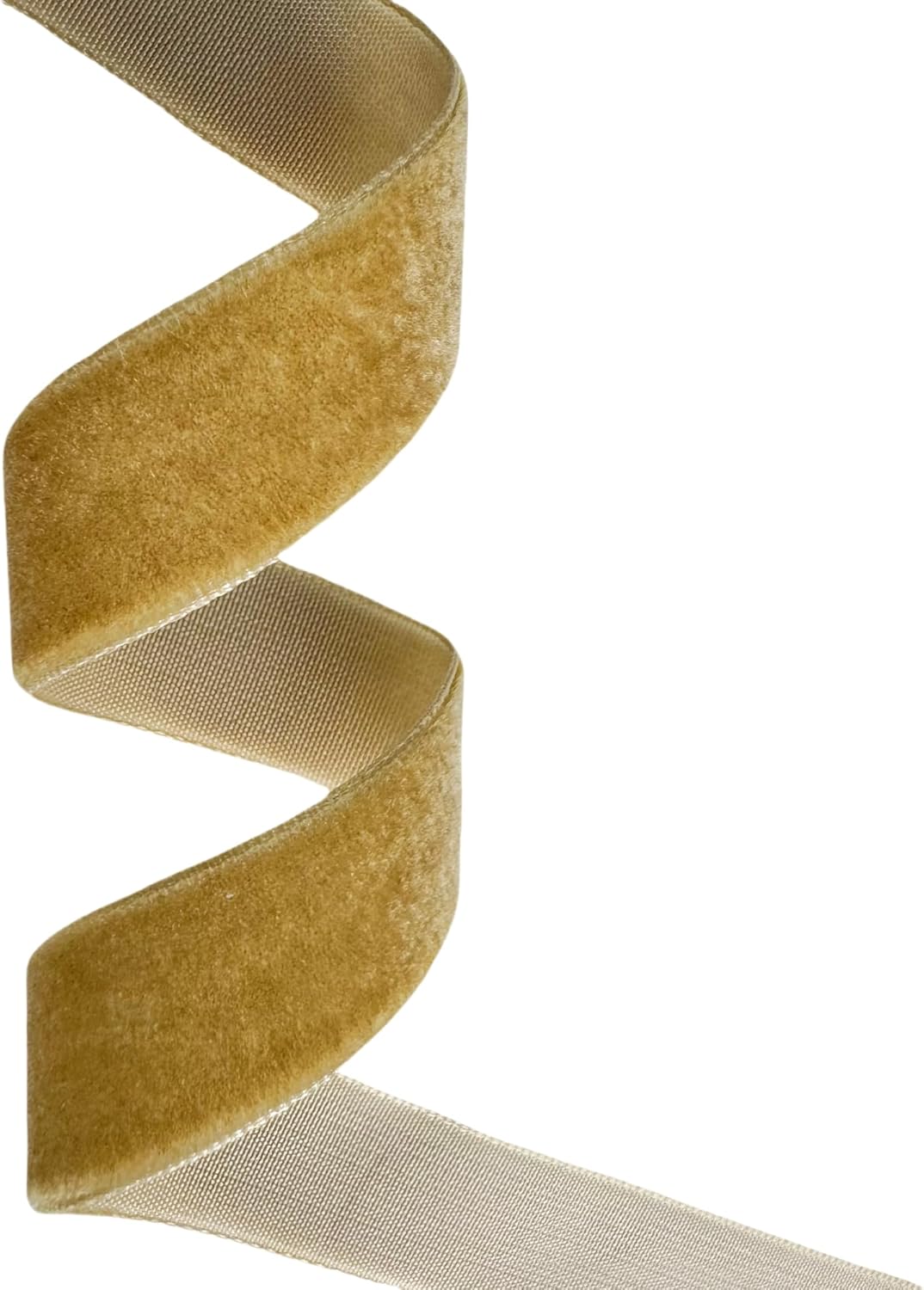 Vintage Khaki Velvet Ribbon, 5/8 Inch X 25Yd