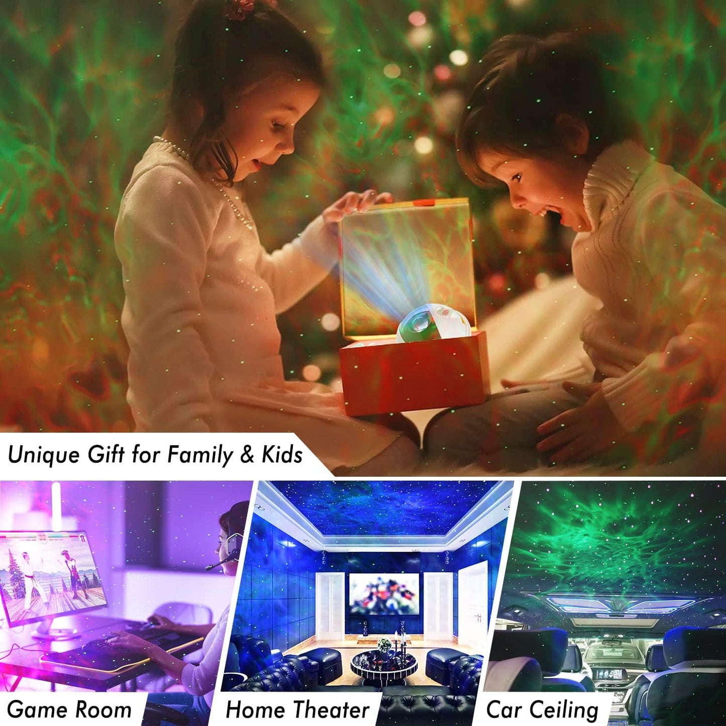 Galaxy Light Projector for Kids and Adults - Astronaut Night Light for Bedrooms and Playrooms - Star Ceiling Decoration
