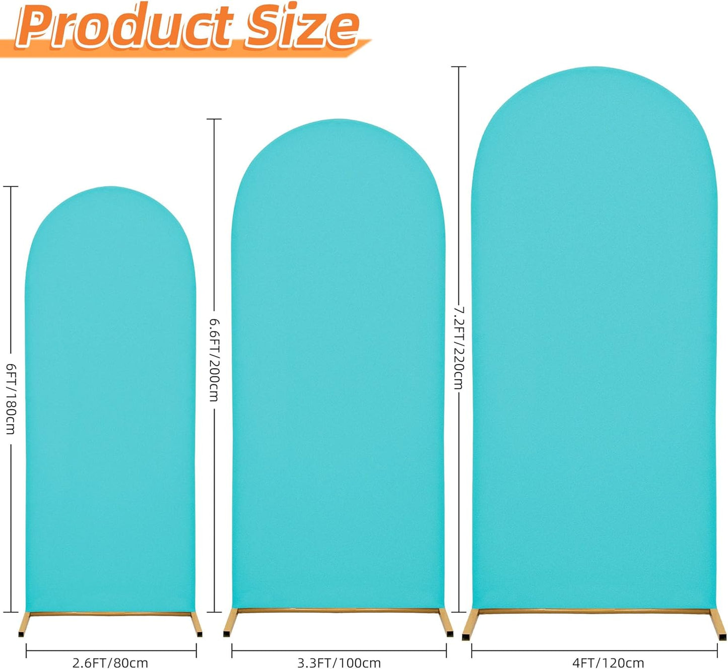 Wedding Arch Cover 6.6FT Arch Backdrop Cover Spandex Fitted Arch Cover for Round Top Chiara Backdrop Stand Covers for Wedding Birthday Party Baby Shower Banquet Ceremony Decoration