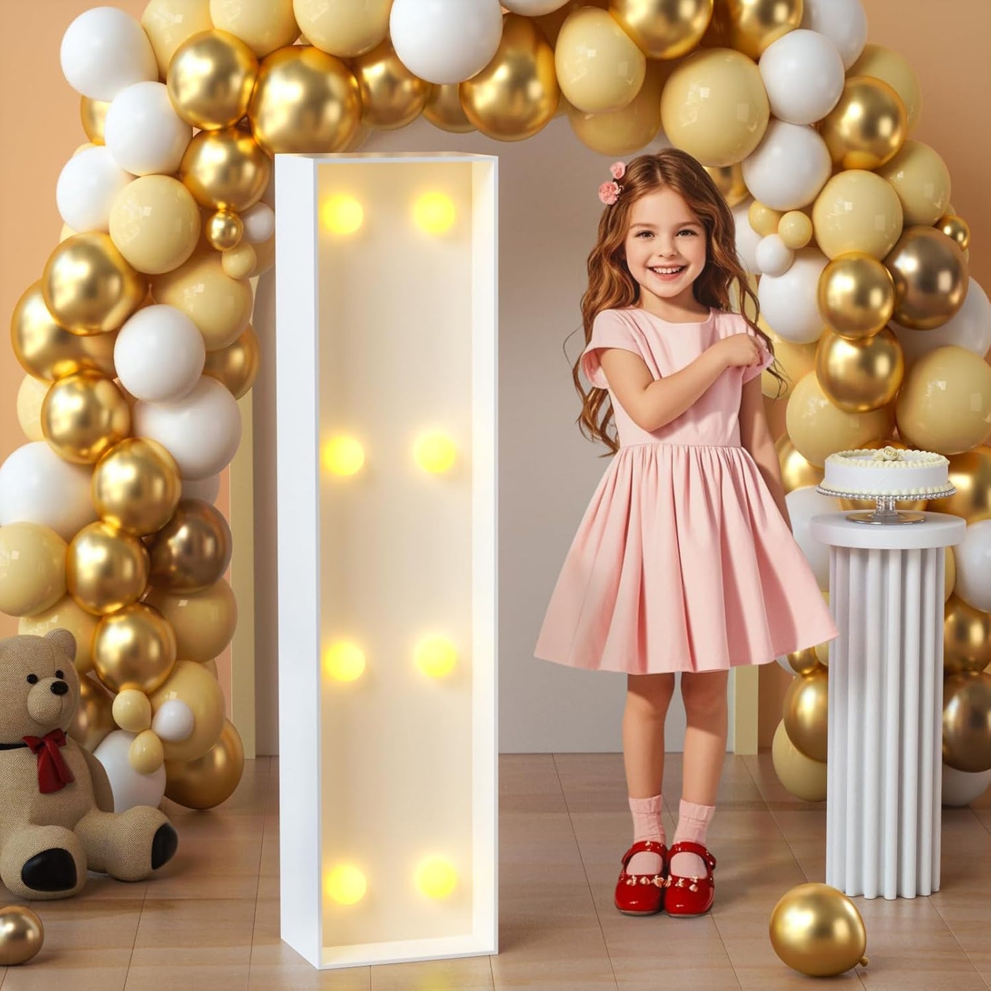 imprsv Marquee Light Up Letters, 3FT Mosaic Letters with Light for Baby Shower Graduation Party Decor, Large I for Engagement Wedding Party Decorations (Need to Assemble)