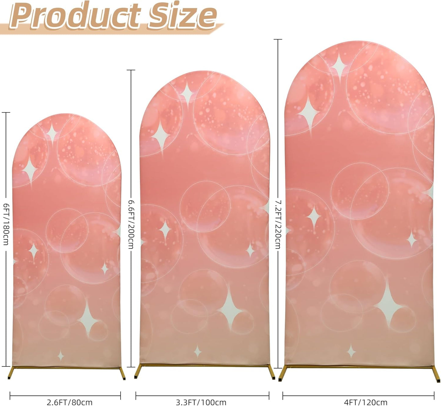 Wedding Arch Cover 6.6FT Spandex Arch Backdrop Cover Stretchy Backdrop for Wedding Birthday Party Decoration Baby Shower