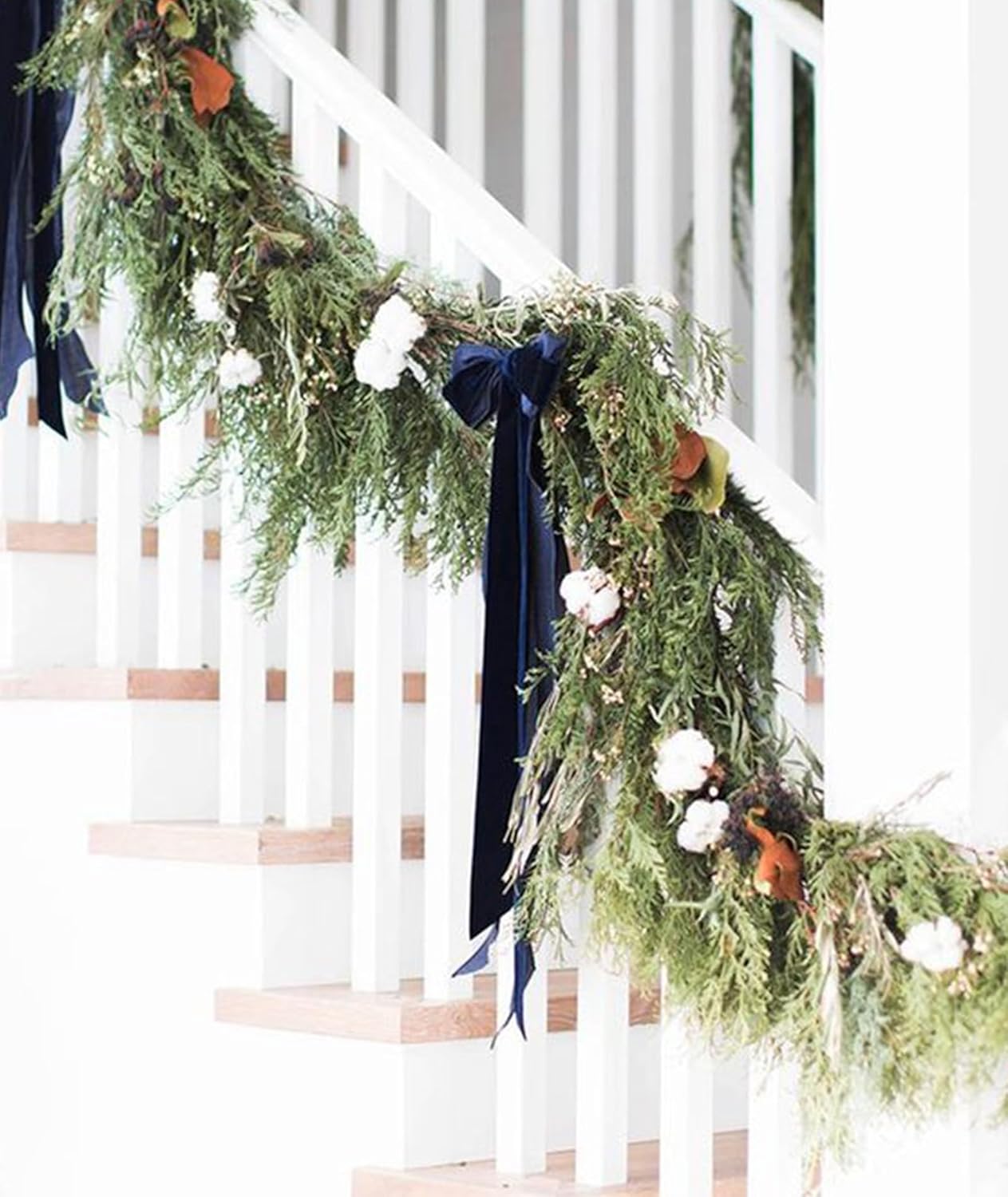 Navy Blue Christmas Velvet Ribbon for Tree, Gift Wrapping, Flower Bouquet, Wreath Decorations, Bow Making 1'', 25 Yards