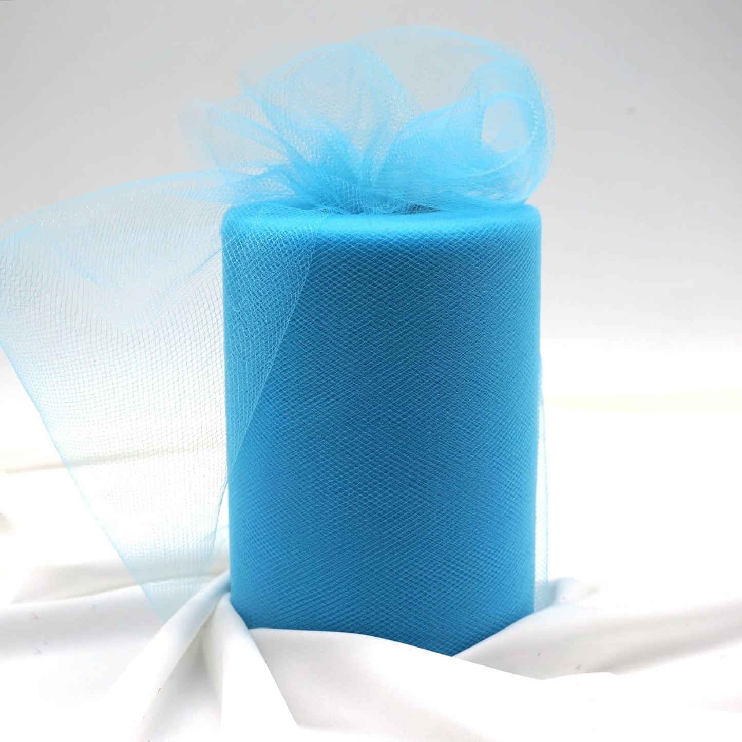 Turquoise Tulle Fabric Roll 6 Inch X 300 FT (100 Yards) Matte Tulle Ribbon Netting Mesh Spool for DIY Tutu Skirt Wedding Bow Gift Wrapping Baby Shower Christmas Party Halloween Decorations
