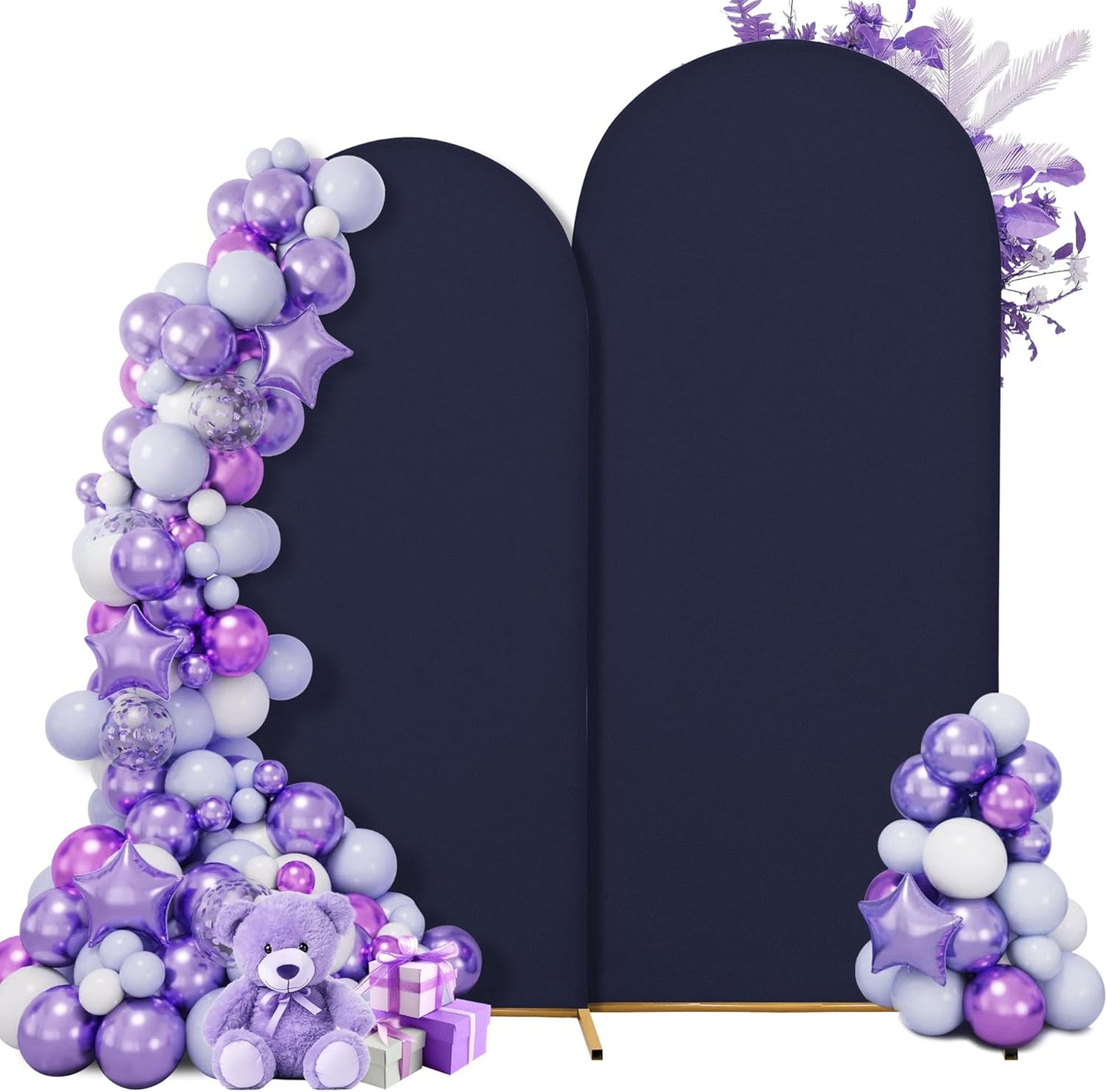 Wedding Arch Cover 7.2FT 6FT Arch Backdrop Cover Spandex Fitted Arch Cover for Round Top Chiara Backdrop Stand Covers for Wedding Birthday Party Baby Shower Banquet Ceremony Decoration