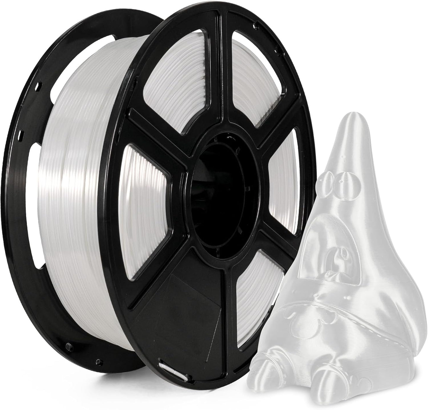 Flashforge 3D Printer Filament Silk PLA 1.75mm 1kg Spool-Dimensional Accuracy +/- 0.02mm (White)