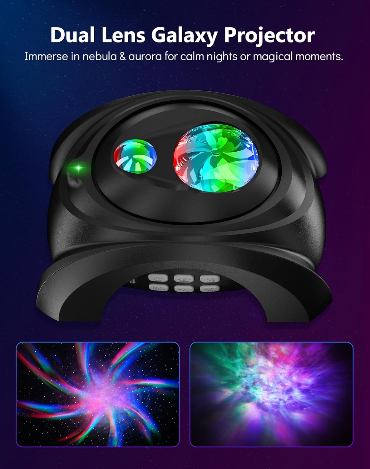 Rossetta Galaxy Projector, Star Projector for Bedroom with Bluetooth Speaker & White Noise, Remote, Timer, Night Light for Kids Room Decor, Party, Birthday & Christmas Gifts for Adults Teen Girls Boys