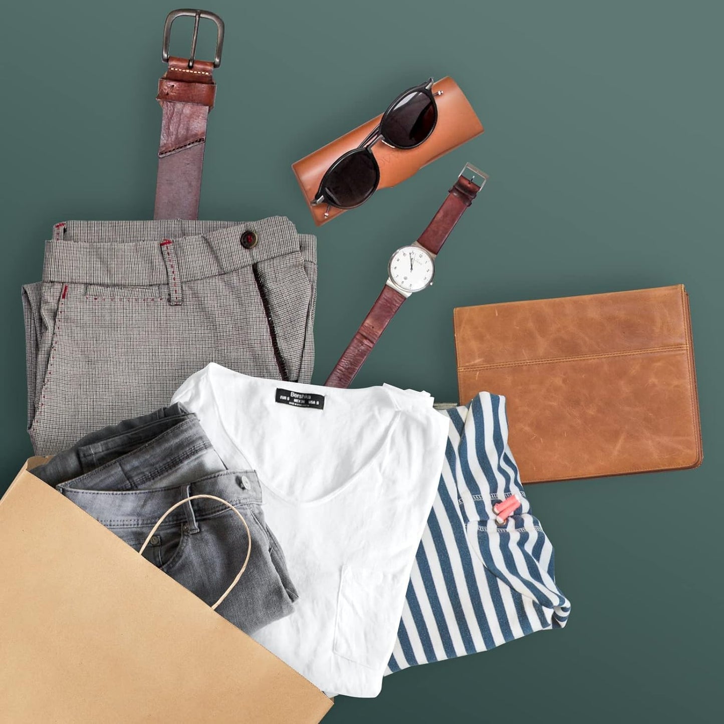 METRONIC Paper Gift Bags 8x4.25x10.5 400Pcs Brown Paper Bags with Handles Bulk, Kraft Paper Bag for Small Business, Birthday Wedding Party Favor Bag, Christmas Gift bags, Retail shopping