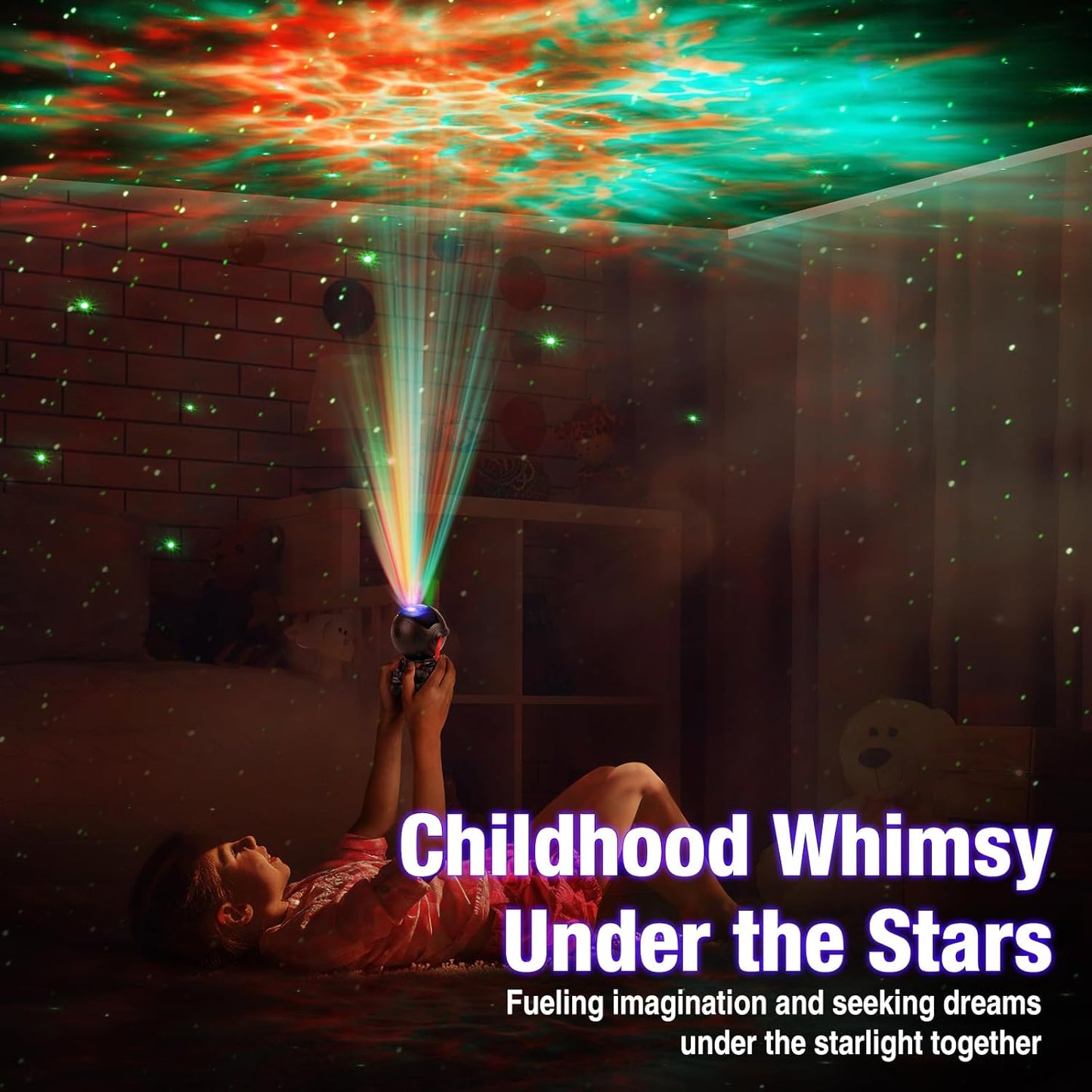 Astronaut Galaxy Projector Lamp – Black Astronaut with Guitar, Star Projector Galaxy Night Light for Bedroom, Space-Themed Decor Gift