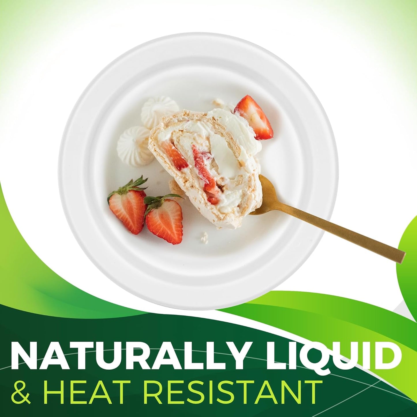 150PCS 100% Small Dessert Plates Disposable, 6 inch Paper Plates, Compostable Appetize Plates, Cake Plates, Biodegradable Made of Sugarcane Fiber