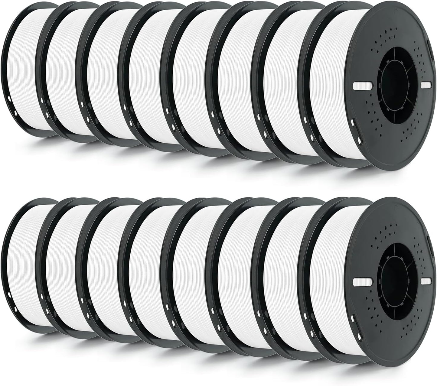 Kingroon 16KG White PLA Filament 1.75mm 3D Printer Filament Pla Filament Dimensional Accuracy +/- 0.02mm, Fit Most FDM Printer, 1KG X 16 Spools