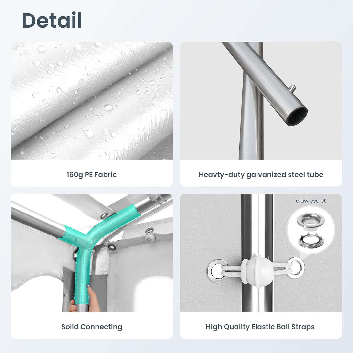 PHI VILLA 40'x20' Outdoor Heavy Duty Party Tent Large Commercial Canopy Wedding Event Shelter with Removable Sidewalls & 7 Storage Bags for Patio Outdoor Garden Events, White