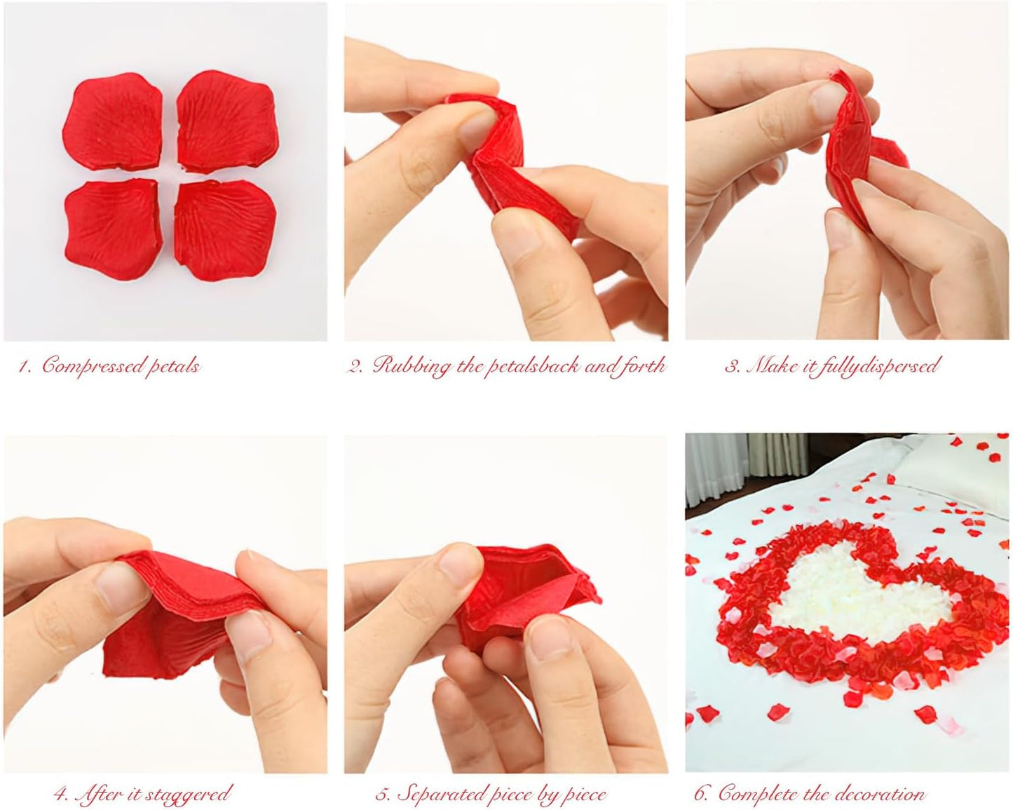 1000Pieces Rose Petals, Artificial Flower Petals Fake Rose Petals for Romantic Night,Wedding,Proposal Anniversary Flower Decorations(Tiff Blue)