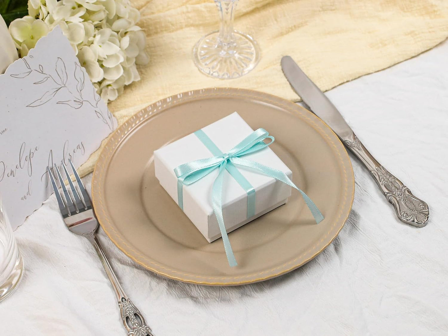 Light Blue Satin Ribbon 1/4 inch X Continuous 25 Yards, Single Face Polyester Ribbon Perfect for Gift Wrapping, Flower Bouquet, Wedding Decor, Crafts, Bow Making, Sewing and More