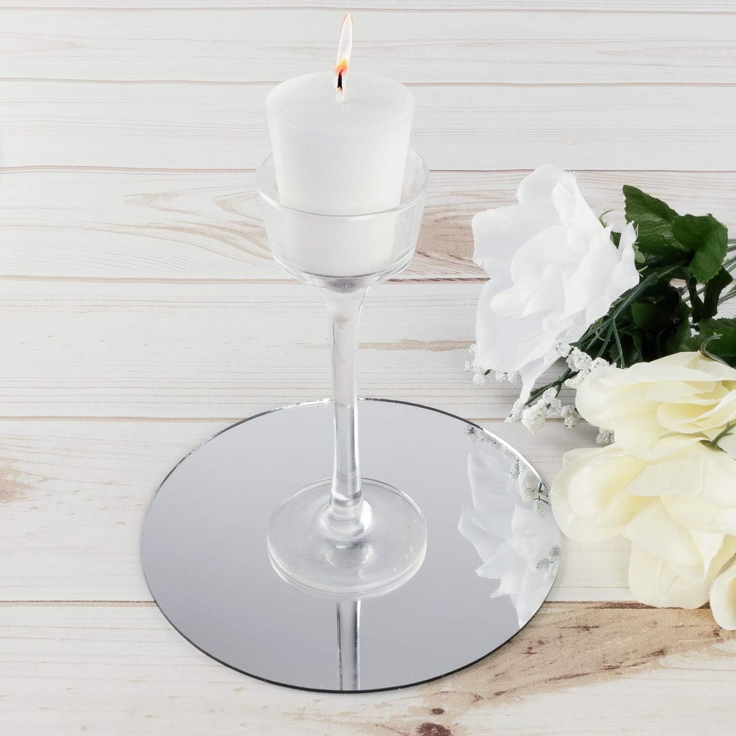 Super Z Outlet Round Mirror Wedding Table Centerpieces (6" Inches)