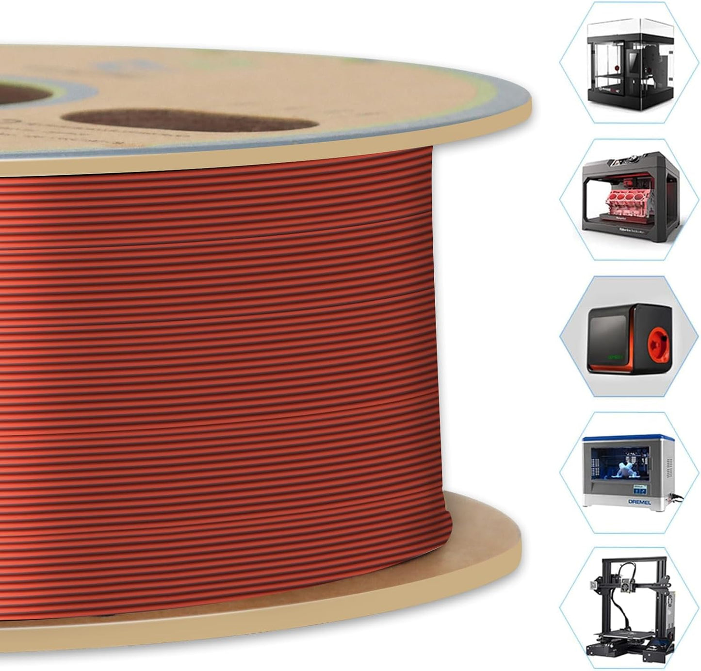 YOUSU Silk Dual Color PLA Filament, Coextrusion Filament, Multicolor 3D Printer Filament 1kg, Compatible with Most of 3D Printer, Silk Silver Copper Color Change Filament.