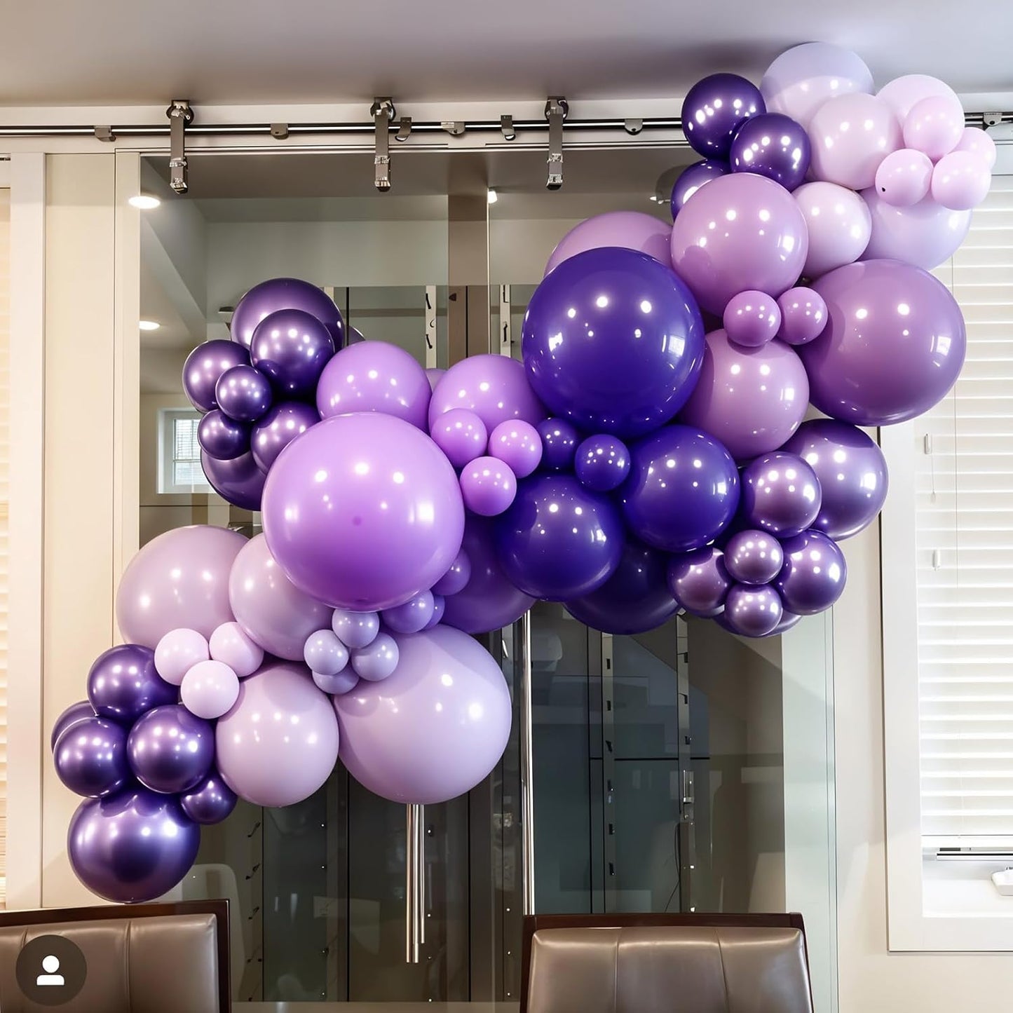 Purple Balloons, 60pcs Metallic Purple Balloons With Matte Macaron Heart Latex Balloon Confetti Balloon Birthday Baby Shower Party Wedding Bridal Shower Bachelorette Engagement Anniversary Decorations