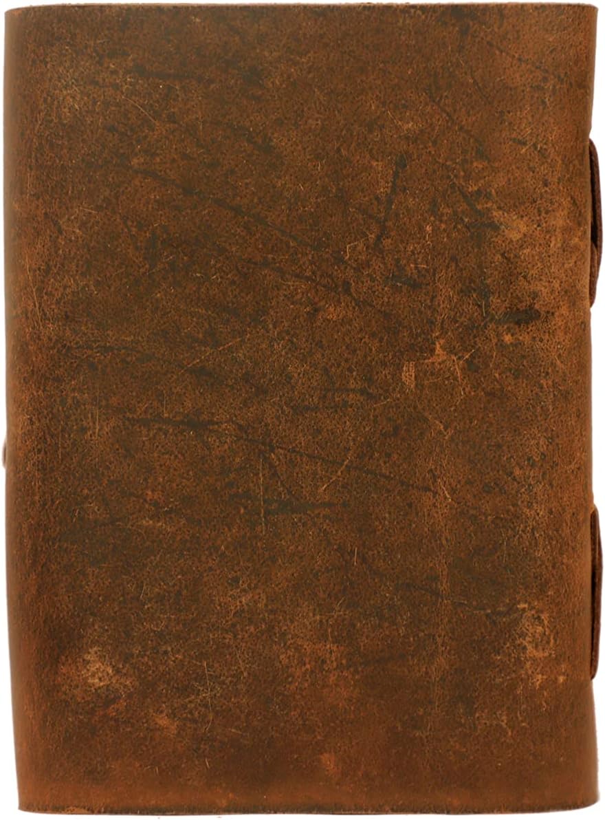 Urooj Handicraft Book Of Shadows journal blank dream catcher with owl leather witchcraft books grimoire spell sketchbook college poetry personal notebooks (Owl Brown)