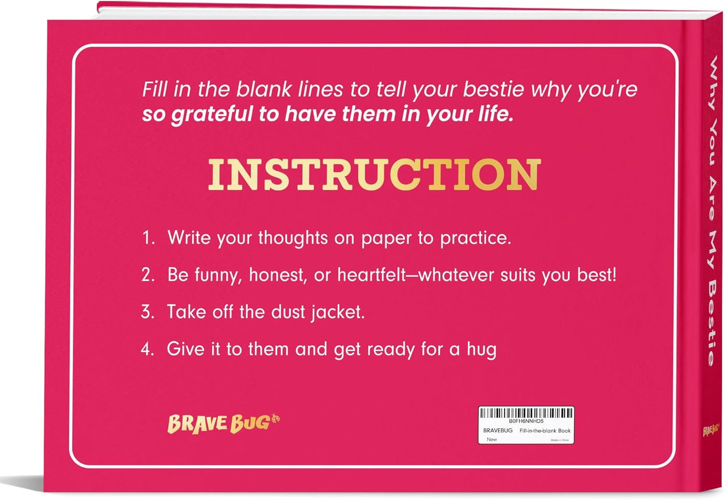 What I Love about Bestie Book - Best Friend Unique Gifts For Women, Friendship Gifts For Women - Best Friend Birthday Gifts - Personalized Christmas Gifts for Best Friends Fill-in-the-Blank Journal