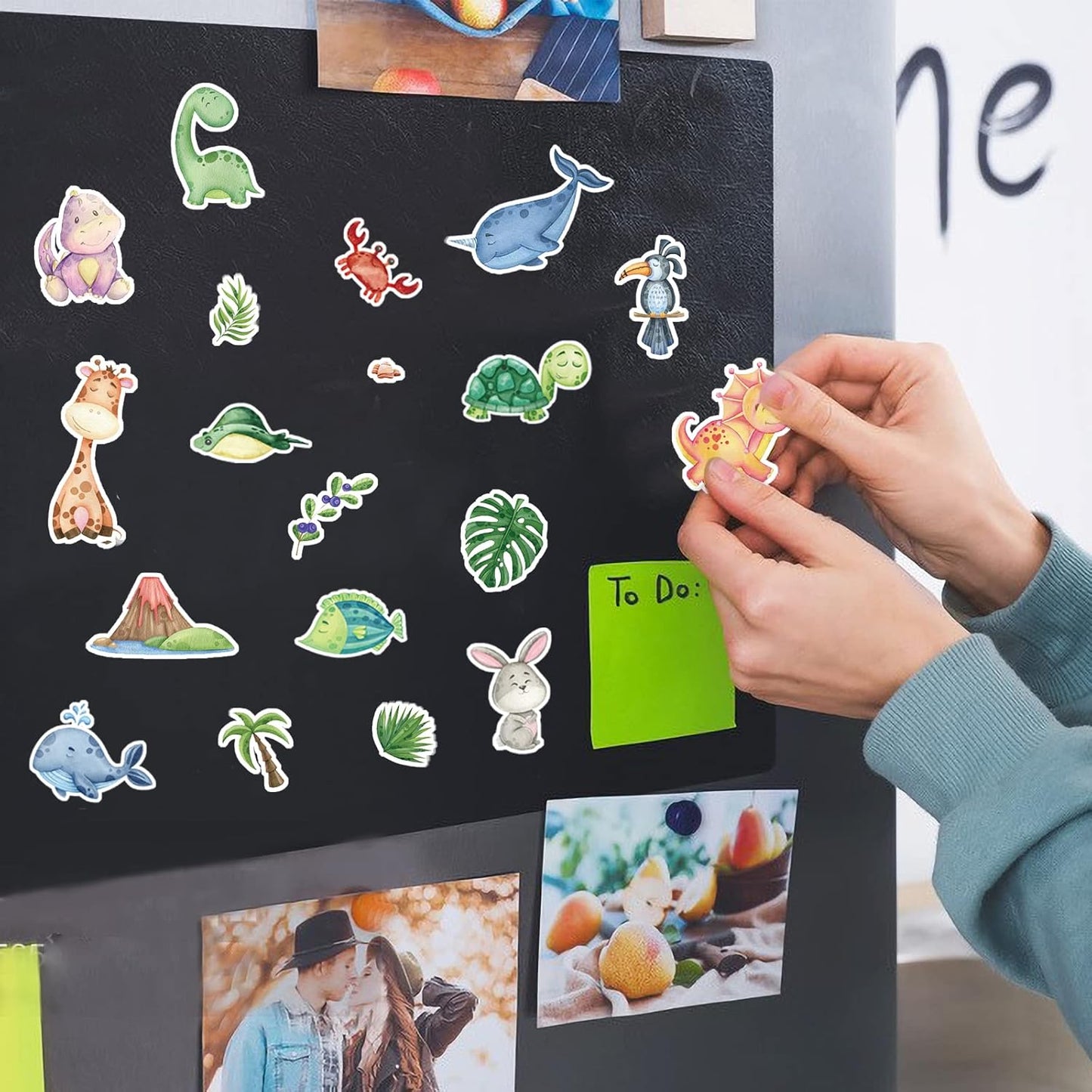 Cute Watercolor Safari Woodland Animals Dinosaur Fish Stickers 715 Count for Toddlers Kids Teens Water Bottle Stickers for Laptop Tablet Phone Case Scrapbook Binders Luggage Guitar School Supplies