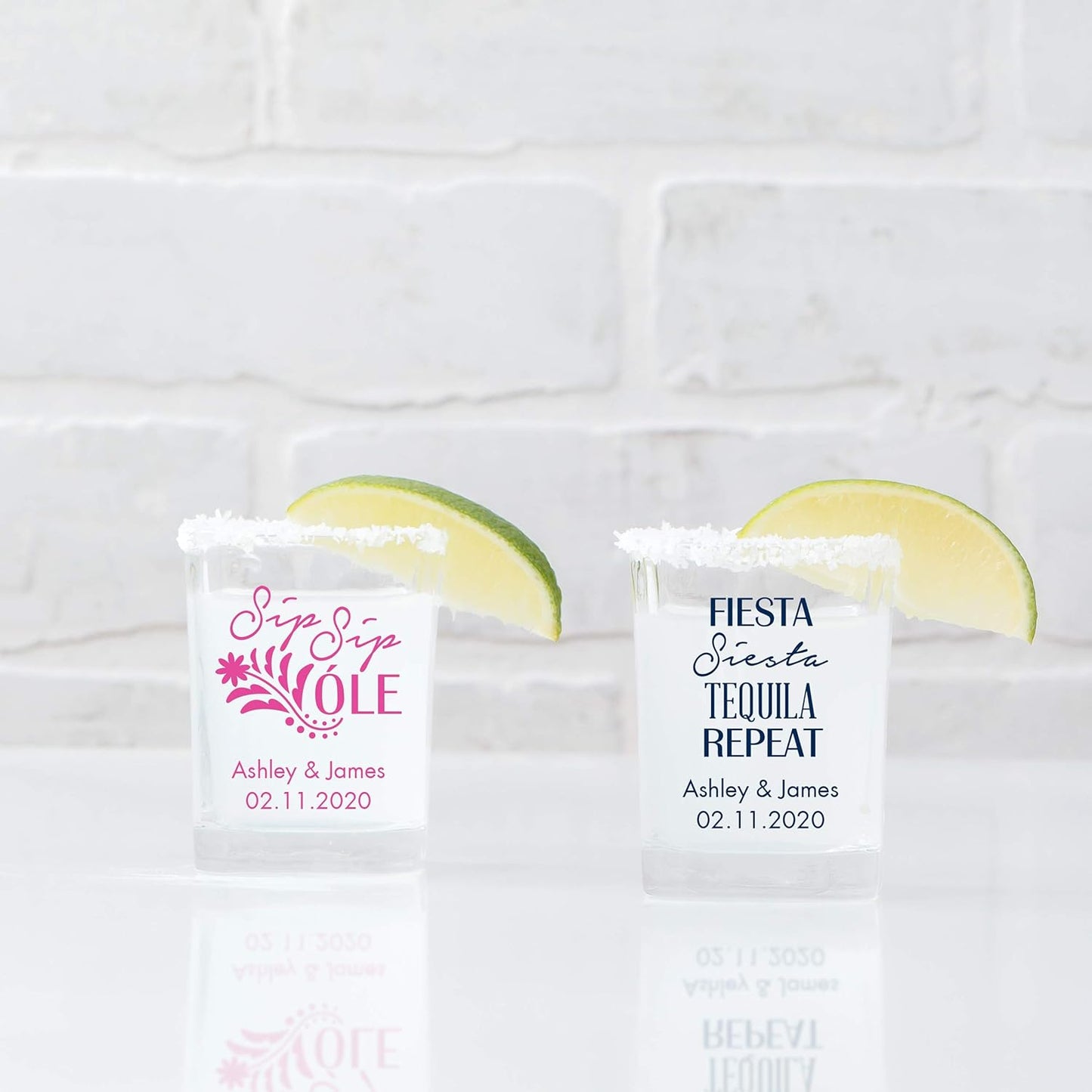 WEDDINGSTAR Personalized 2.75oz Shot Glass Customizable Full Color Print - 180 pack